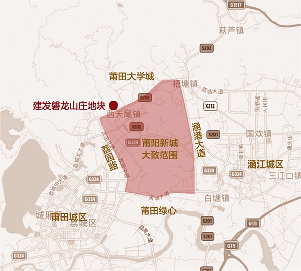 磐龙山庄片区地处莆阳新城与莆田大学城 两大新区关键衔接区,占据红利