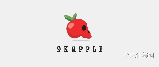 Red skull apple logo
