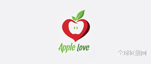 Heart love apple logo