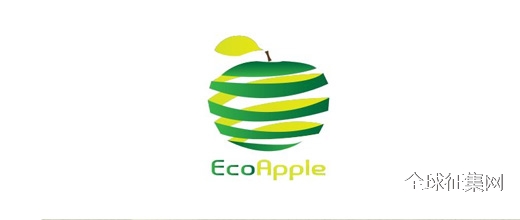 Spiral green apple logo