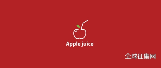 Red juice apple logo