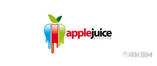 Dripping colorful apple logo