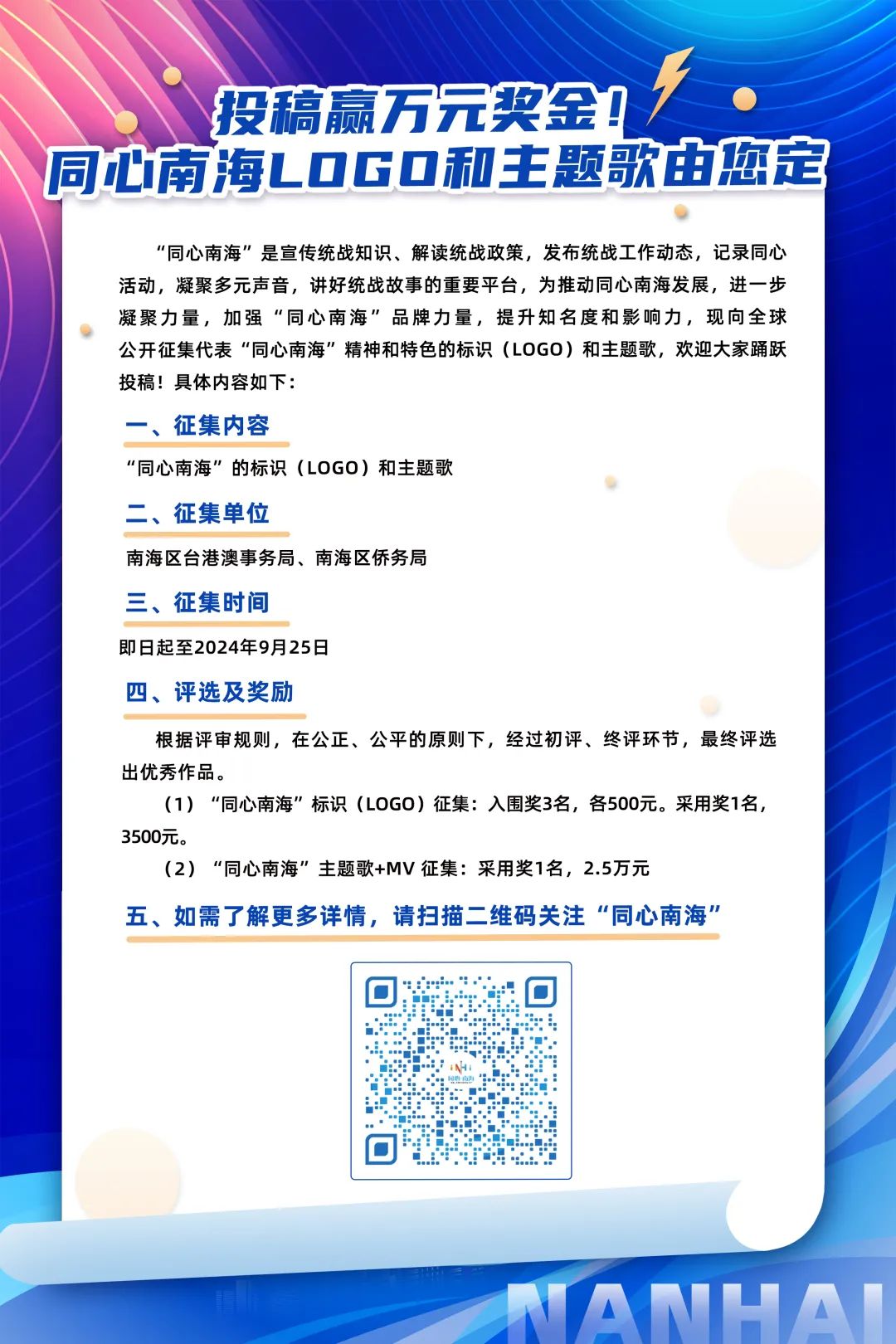 “同心南海”LOGO和主题歌征集_NO.01图