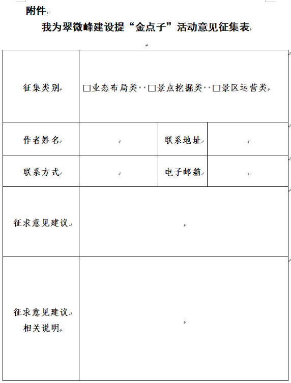 “我为翠微峰建设提‘金点子’”征集 “我为翠微峰建设提‘金点子’”征集.0图片