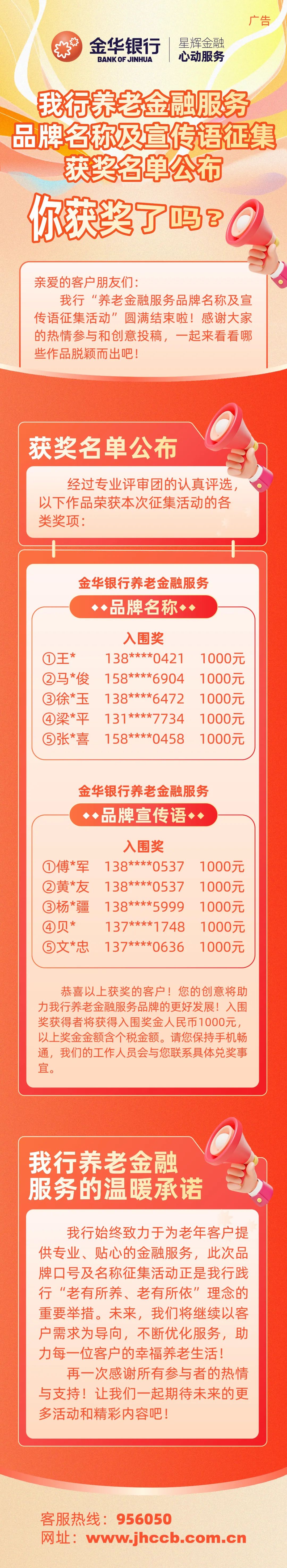 金华银行养老金融服务品牌名称及宣传语征集获奖名单公布 金华银行养老金融服务品牌名称及宣传语征集获奖名单公布.0图片